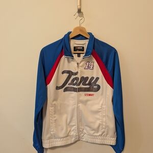 Tony Stewart #14 Racing Track Jacket White, Blue & Red NASCAR Women's Size Large